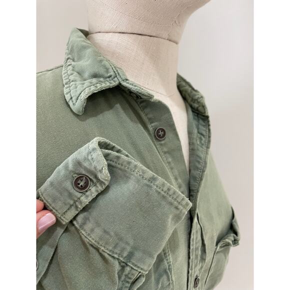 MOTHER Green Button Down Shirt - Picture 6 of 9